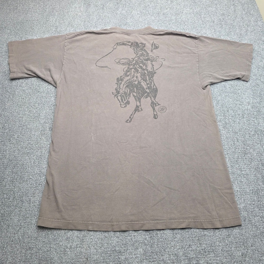 Vintage Marlboro OSFA Bucking Bronco Pocket T-Shirt Cowboy 90s Made In USA - Picture 7 of 8